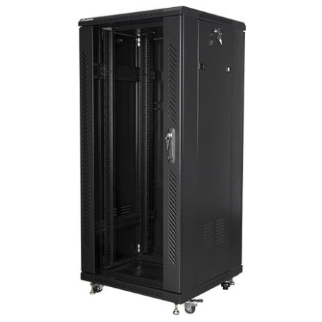Lanberg | Rack cabinet 19" free-standing 27U/600x600 (flat pack) | FF01-6627-12B | Black
