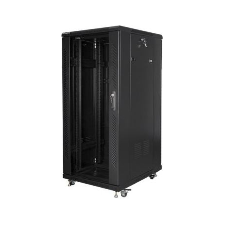 Lanberg | Rack cabinet 19" free-standing 27U/600x800 (flat pack) | FF01-6827-12B | Black
