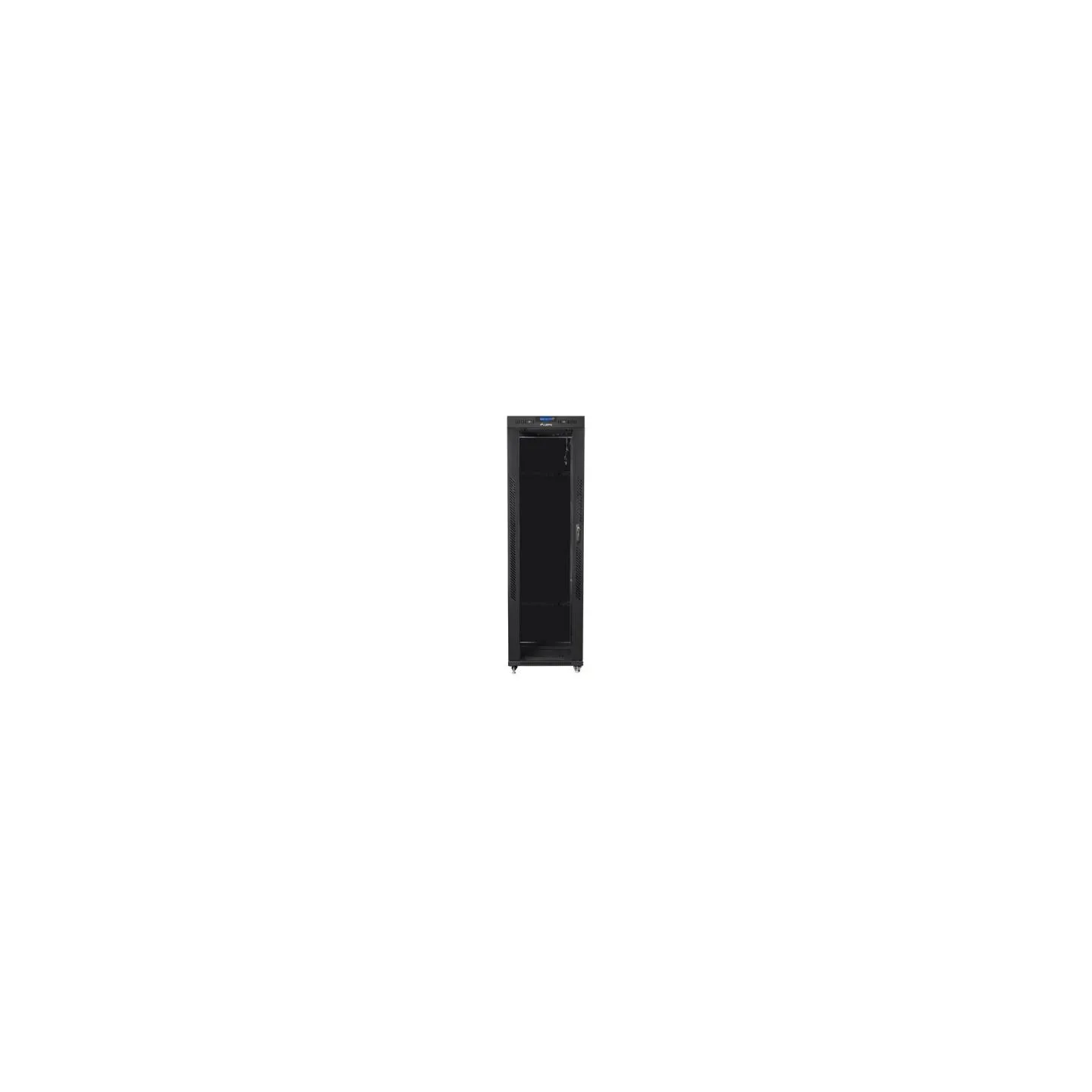 Lanberg Installation cabinet rack 19 42U 600x1000 black, black glass door lcd (flat pack)