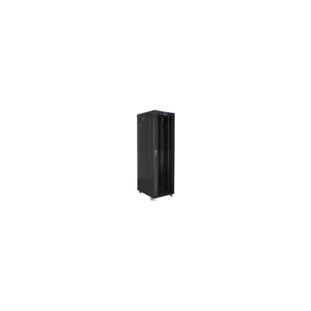 Lanberg Installation cabinet rack 19 42U 600x1000 black, black glass door lcd (flat pack)