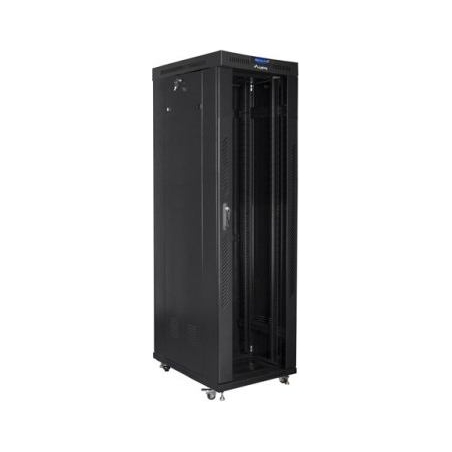 Lanberg | Rack cabinet 19" free-standing 42U/600x1000 (flat pack) with glass door lCD V2 | FF01-6042-12BL | Black