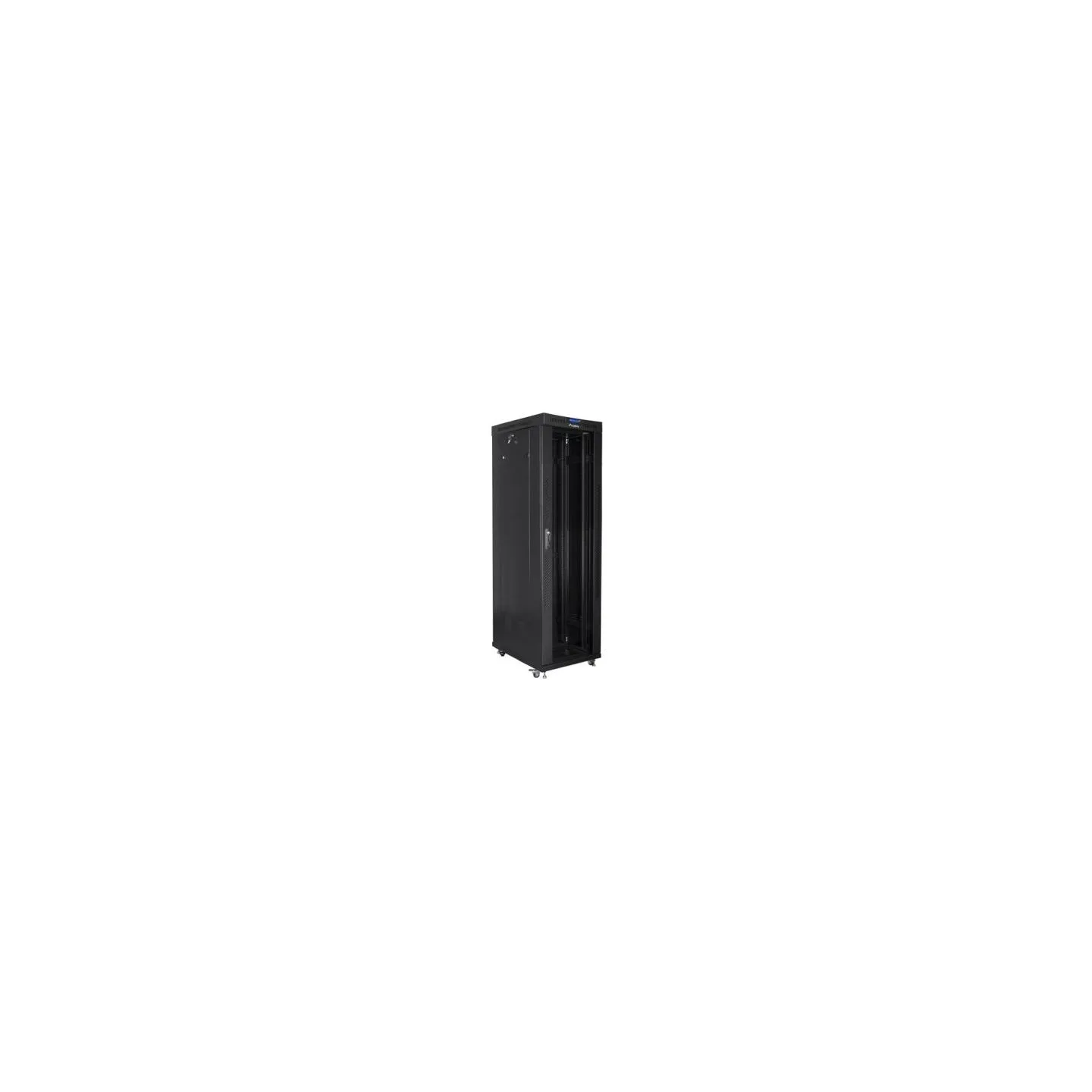 Lanberg Installation cabinet rack 19 42U 600x1000 black, black glass door lcd (flat pack)