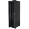 Lanberg | Rack cabinet 19" free-standing 42U/600x1000 (flat pack) with glass door lCD V2 | FF01-6042-12BL | Black