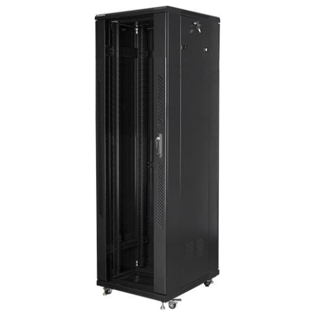 Lanberg | Rack cabinet 19" free-standing 42U/600x800 (flat pack) | FF01-6842-12B | Black