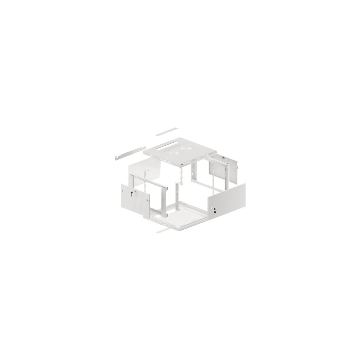 Lanberg Wall mount 19in 12U 600x450 grey
