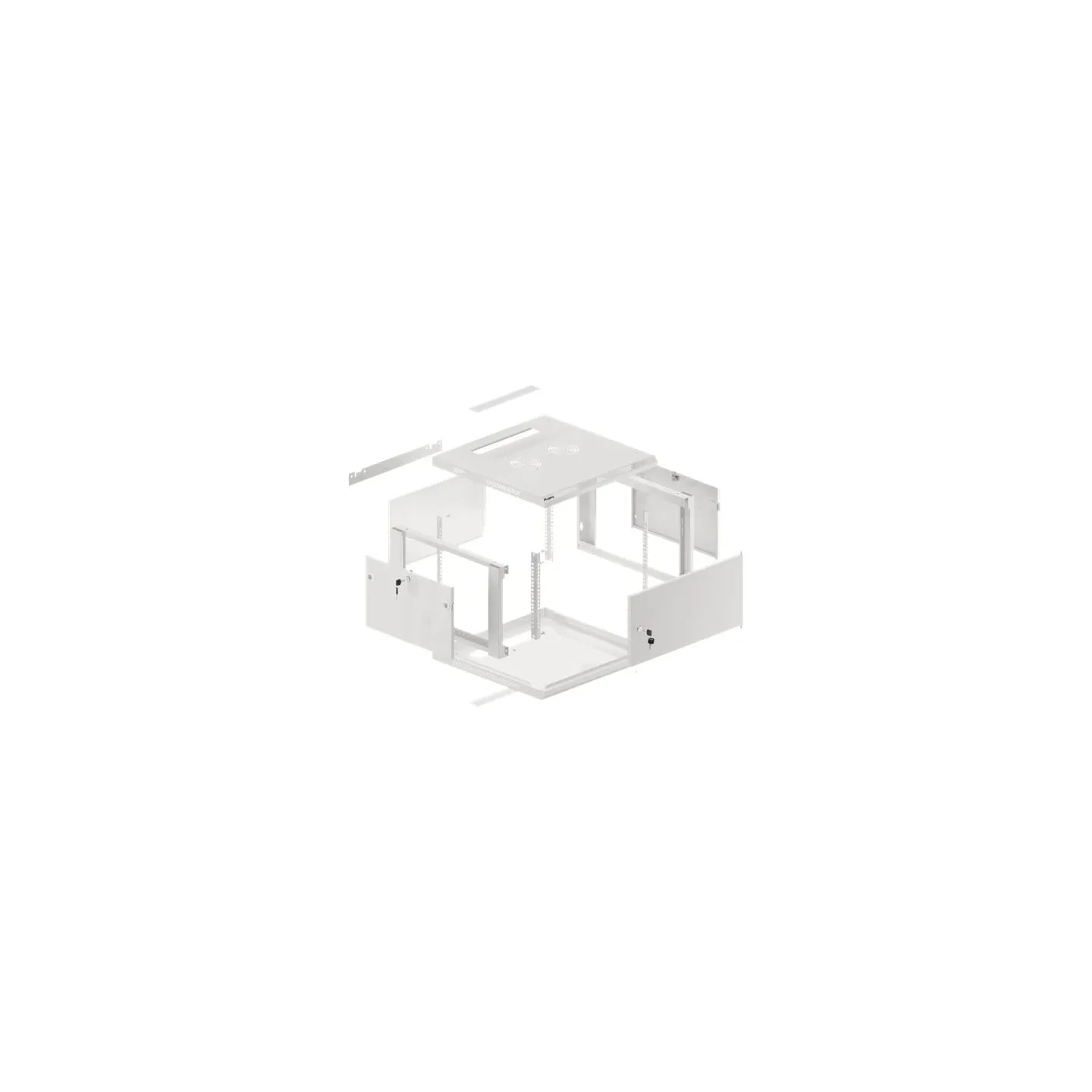 Lanberg Wall mount 19in 12U 600x450 grey