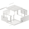 Lanberg Wall mount 19in 12U 600x450 grey