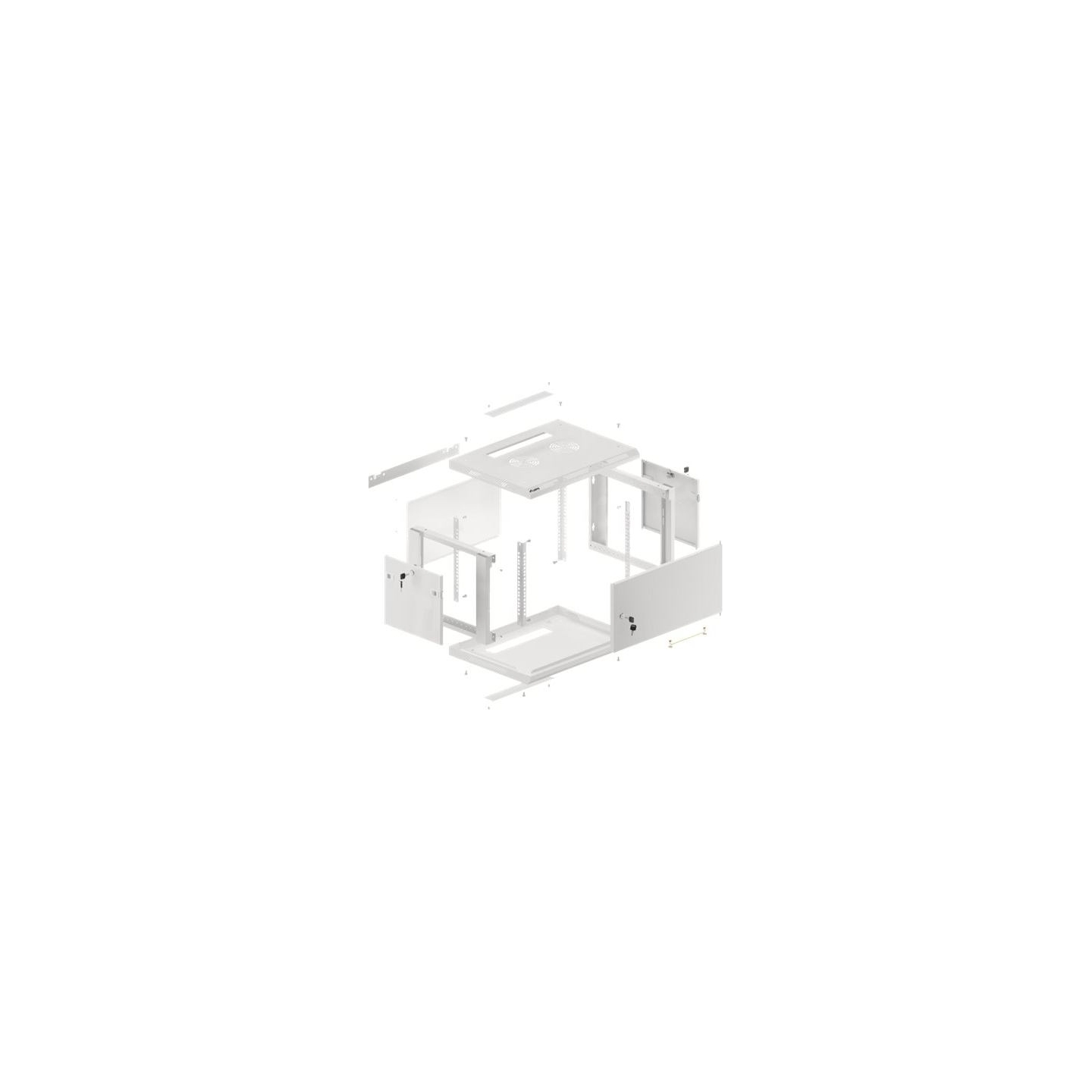 Lanberg Wall mount cabinet 19inch 6U