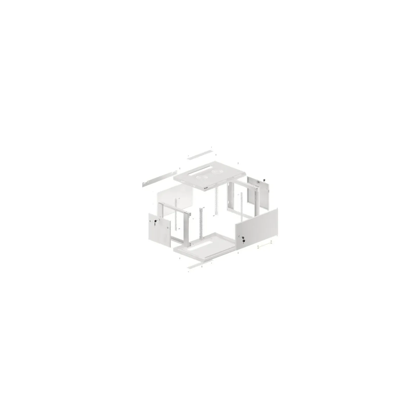 Lanberg Wall mount cabinet 19inch 6U