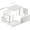 Lanberg Wall mount cabinet 19inch 6U