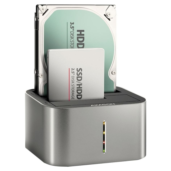 Axagon ADSA-DC USB3.2 Gen1 - 2x SATA 6G CLONE DUAL HDD Dock Station ASMedia