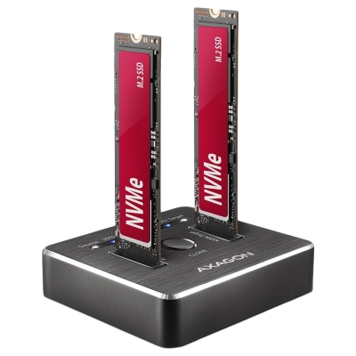 Axagon ADSA-M2C DUAL NVMe CLONE MASTER DOCK SuperSpeed USB-C 10 Gbps docking station