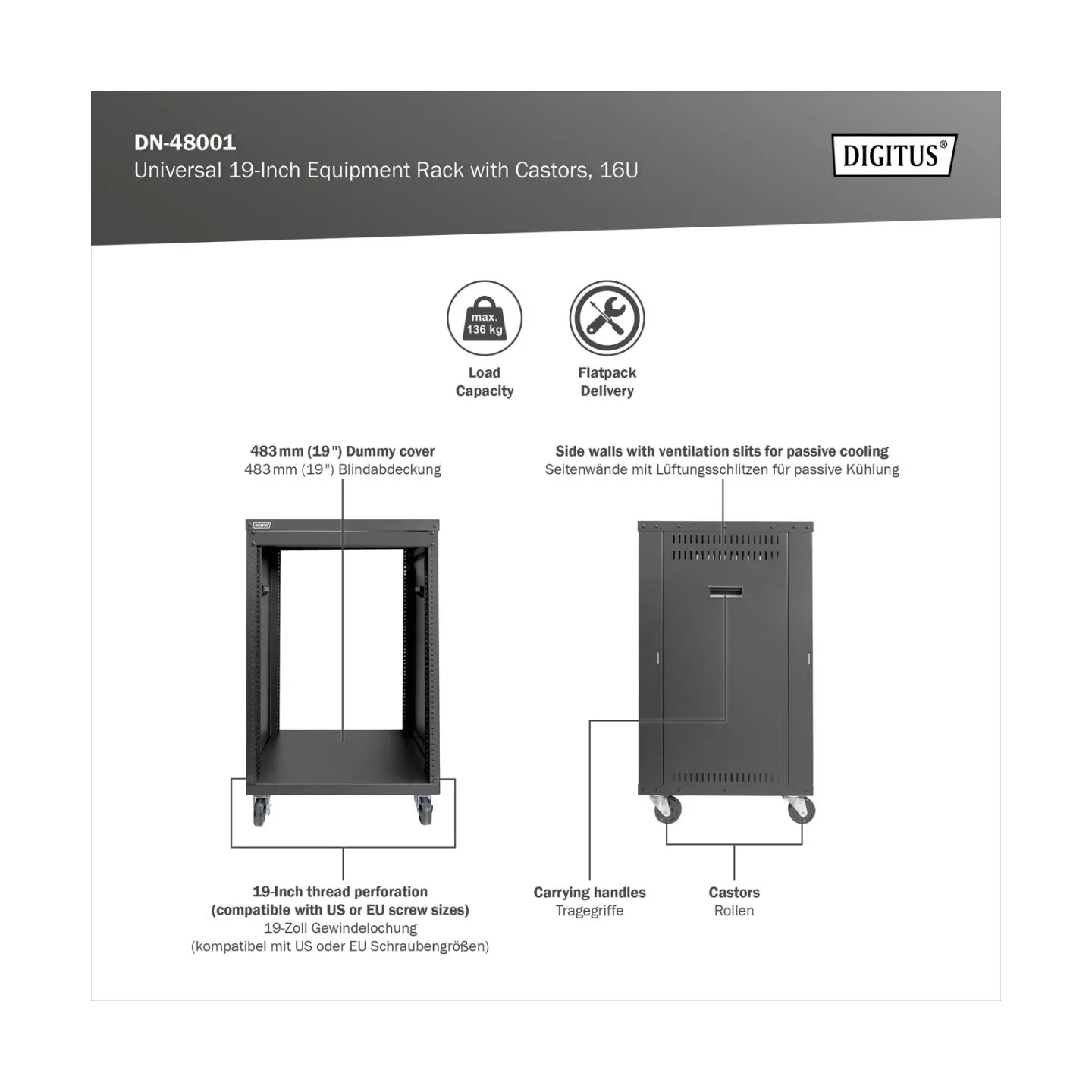 Digitus AVS Rack | DN-48001 | Black