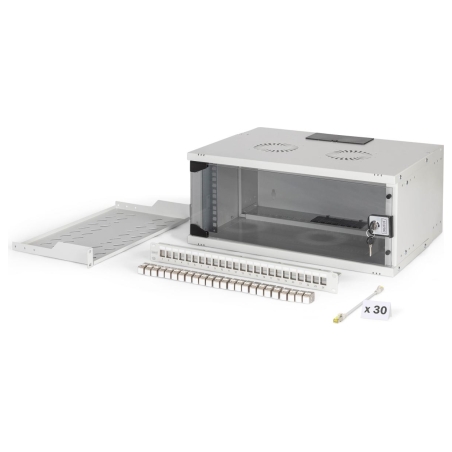 Digitus SOHO Pro network set, 483 mm (19"), 4U, 540 x 400 mm | DN-49200-SET | Light Grey