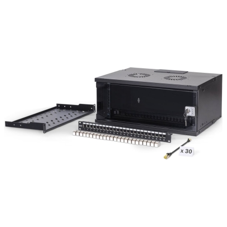 Digitus SOHO Pro network set, 483 mm (19") 4U, 540 x 400 mm | DN-49201-SET | Black