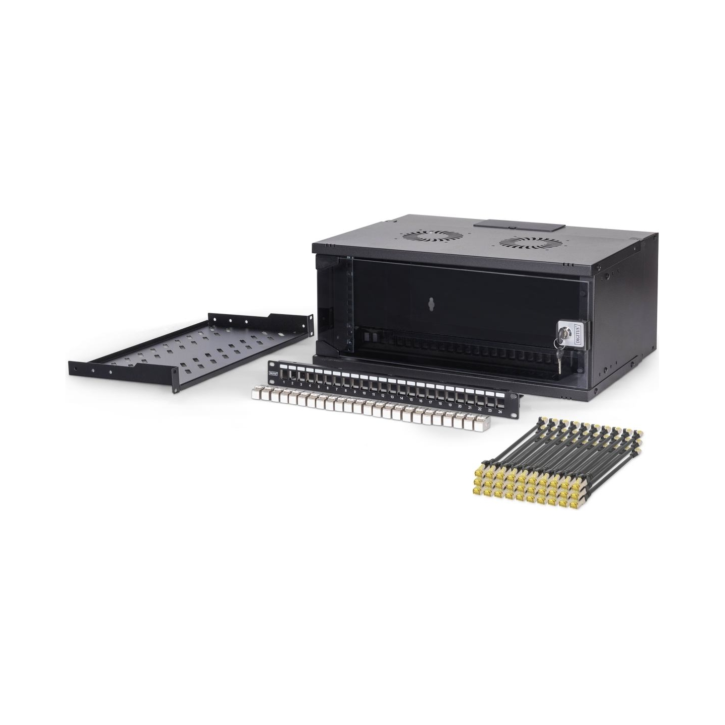 Digitus SOHO Pro network set, 483 mm (19") 4U, 540 x 400 mm | DN-49201-SET | Black