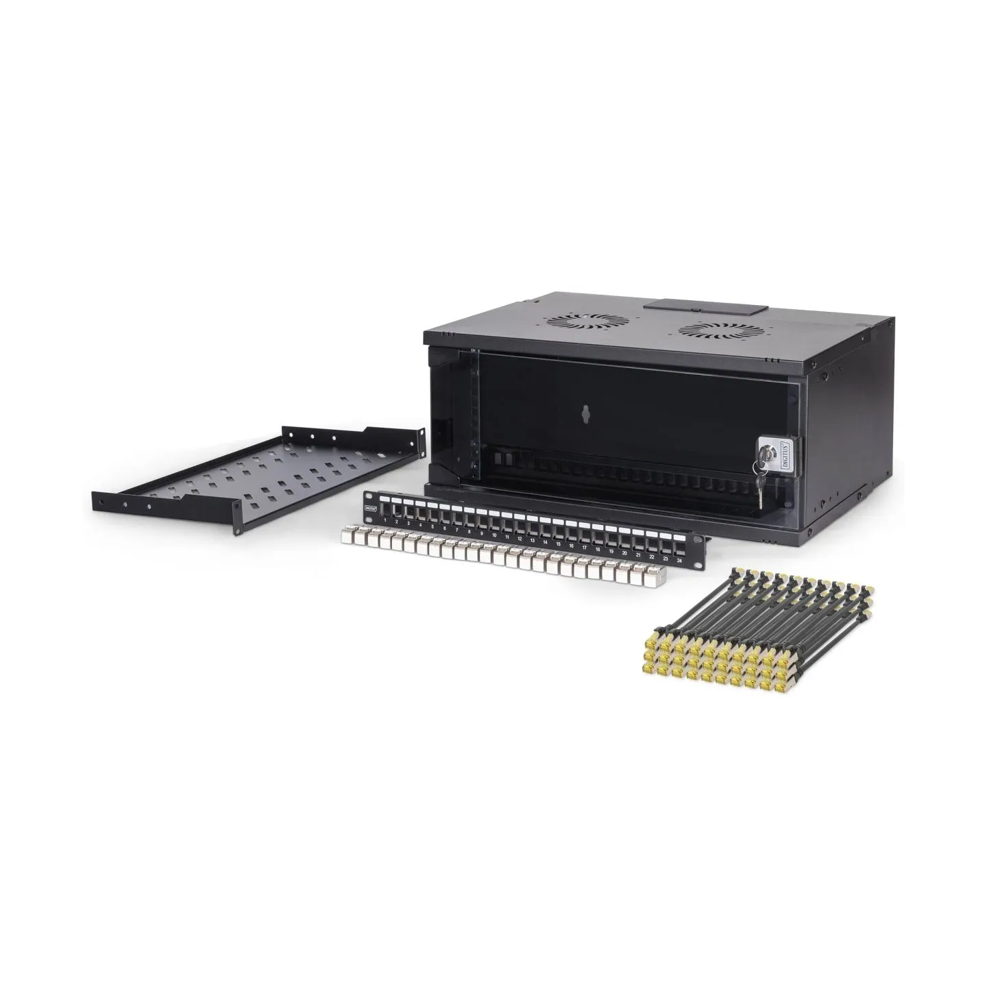 Digitus SOHO Pro network set, 483 mm (19") 4U, 540 x 400 mm | DN-49201-SET | Black