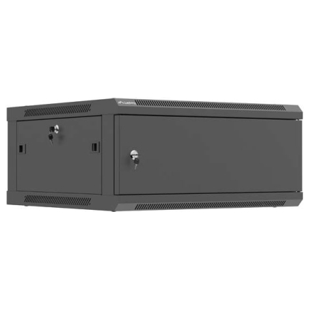 Lanberg Wall mounted installation cabinet 19" 4U 600X600 | WF01-6604-00B | Black