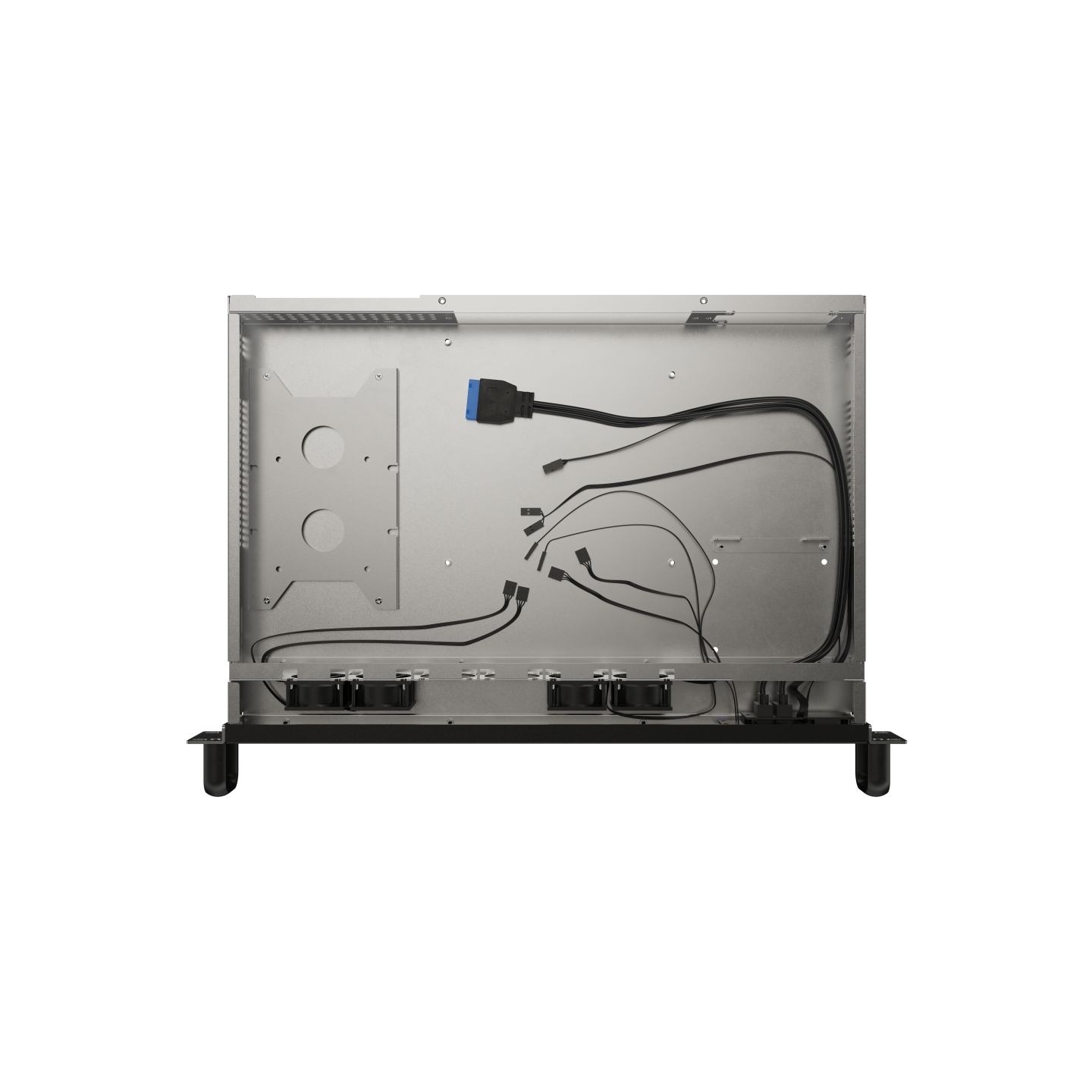 Lanberg Rackmount server chassis ITX 300/10 19"/1U | SC01-3001-10B | Black