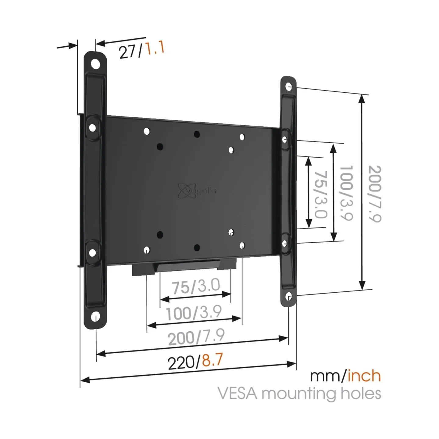 Vogels | Wall mount | MA2000-A1 | Fixed | 26-40 " | Maximum weight (capacity) 30 kg | Black