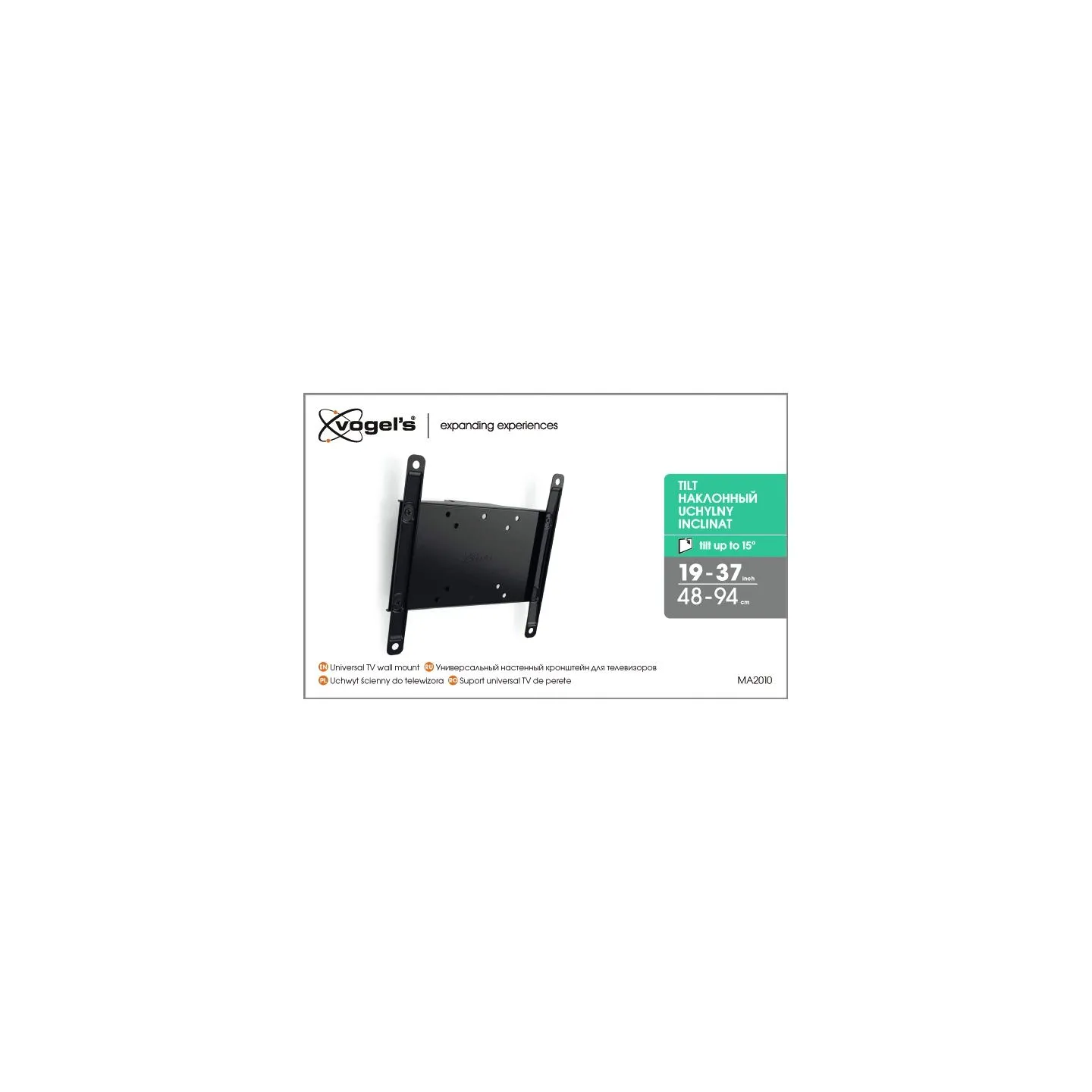 Vogels | Wall mount | MA2010-A1 Tilt | Tilt | 26-40 " | Maximum weight (capacity) 30 kg | Black