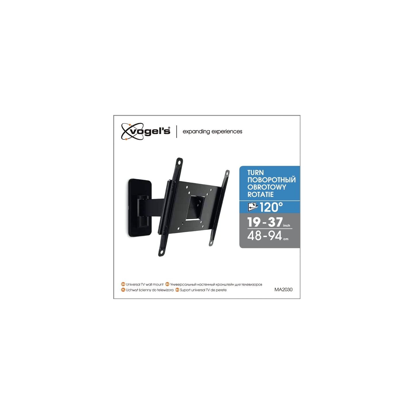 Vogels | Wall mount | MA2030-A1 | Full motion | 19-40 " | Maximum weight (capacity) 15 kg | Black