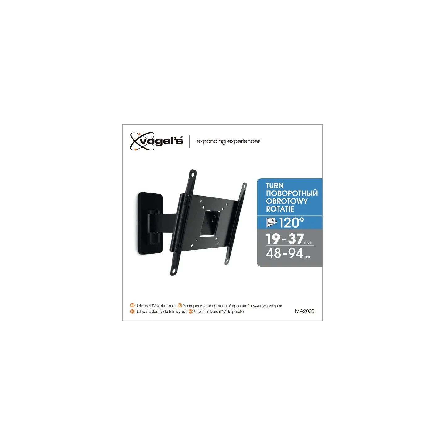 Vogels | Wall mount | MA2030-A1 | Full motion | 19-40 " | Maximum weight (capacity) 15 kg | Black