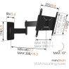 Vogels | Wall mount | MA2040-A1 | Full motion | 19-40 " | Maximum weight (capacity) 15 kg | Black