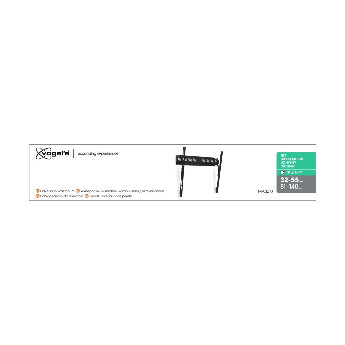 Vogels | Wall mount | MA3010-A1 | Tilt | 32-55 " | Maximum weight (capacity) 40 kg | Black