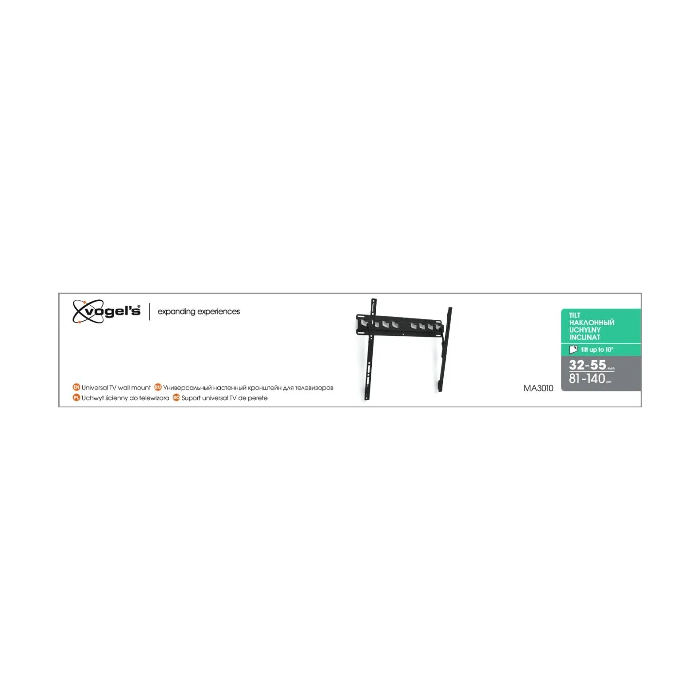 Vogels | Wall mount | MA3010-A1 | Tilt | 32-55 " | Maximum weight (capacity) 40 kg | Black