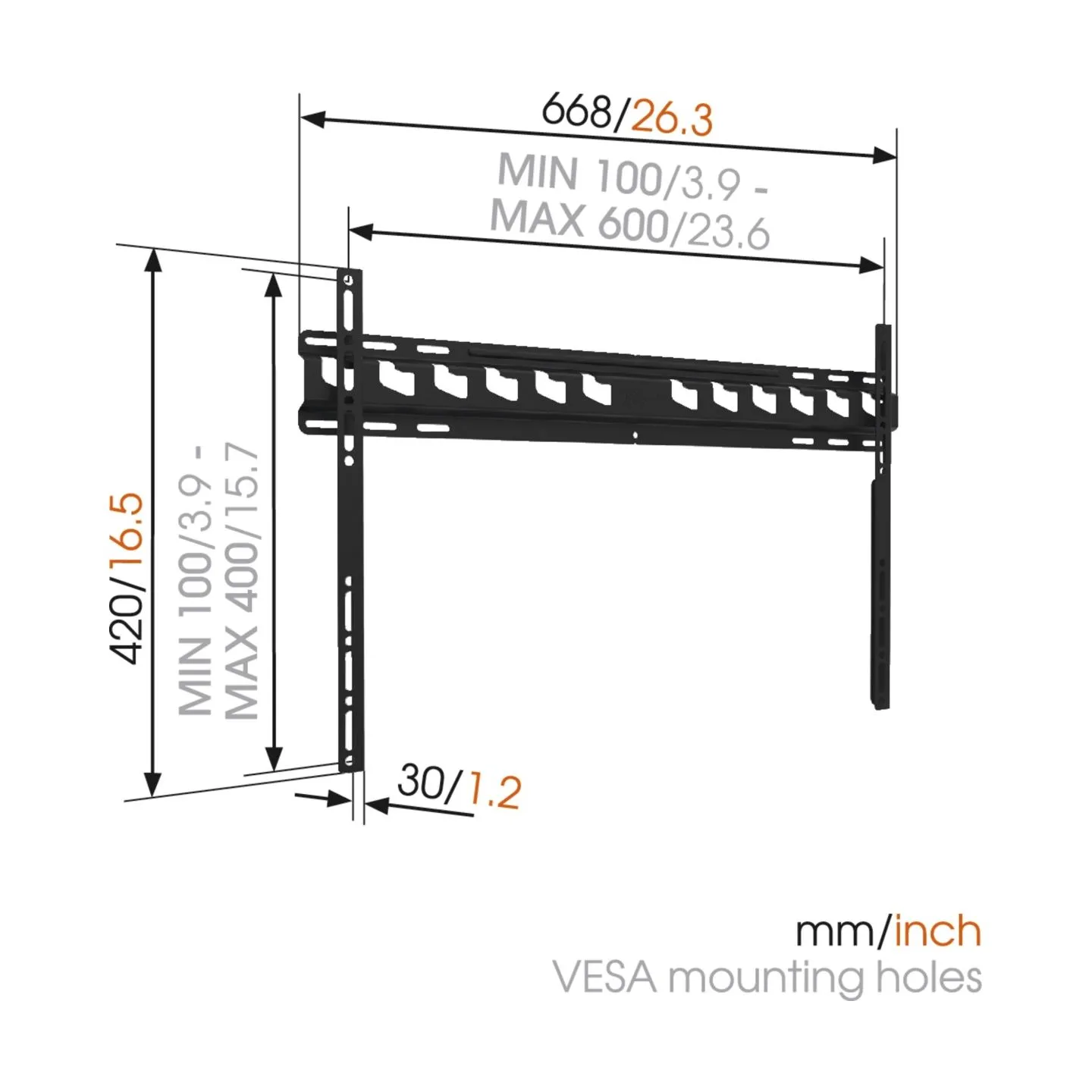 Vogels | Wall mount | MA4000-A1 | Fixed | 40-80 " | Maximum weight (capacity) 80 kg | Black