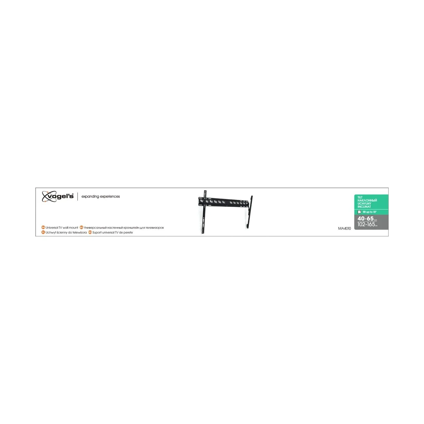 Vogels | Wall mount | MA4010-A1 | Tilt | 40-65 " | Maximum weight (capacity) 60 kg | Black