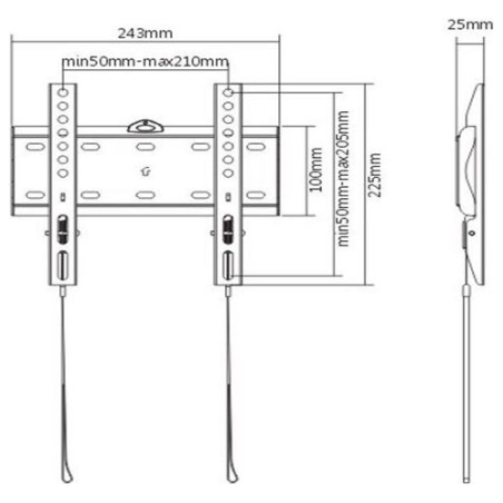 Gembird | Wall mount | WM-42F-01 | Fixed | 23-42 " | Black