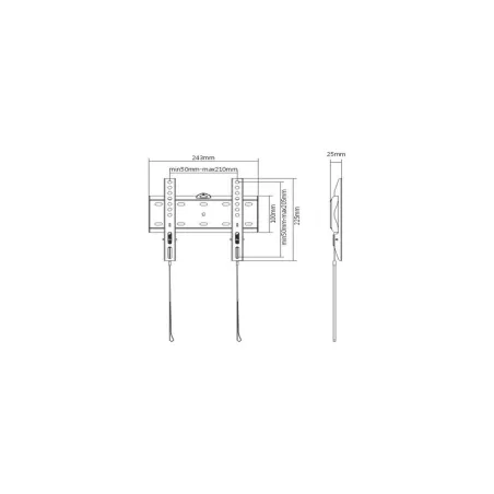 Gembird | Wall mount | WM-42F-01 | Fixed | 23-42 " | Black