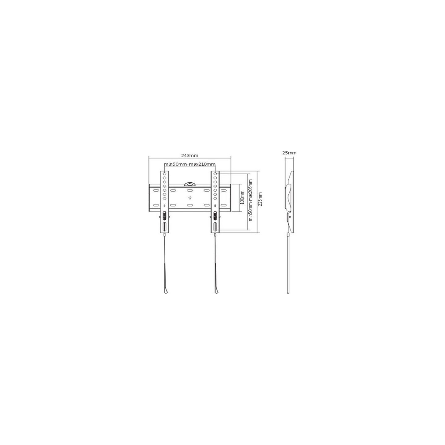 Gembird | Wall mount | WM-42F-01 | Fixed | 23-42 " | Black