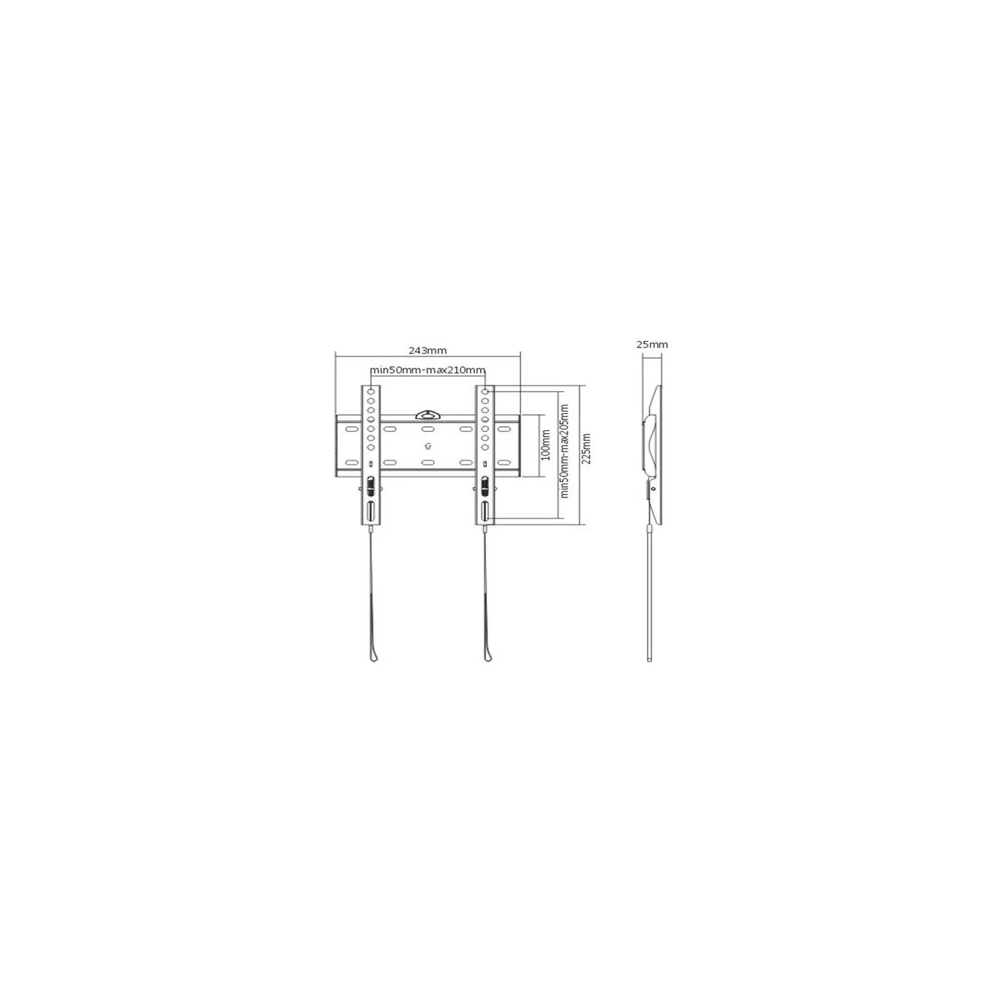 Gembird | Wall mount | WM-42F-01 | Fixed | 23-42 " | Black
