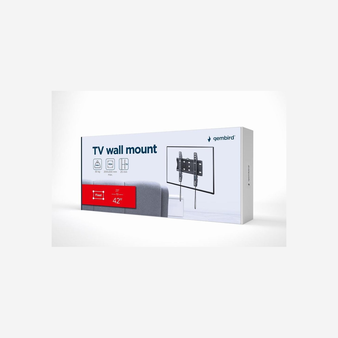 Gembird | Wall mount | WM-42F-01 | Fixed | 23-42 " | Black