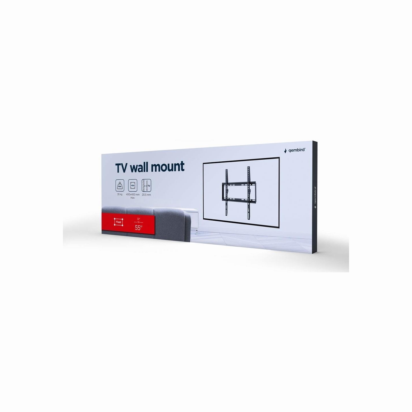Gembird | Wall mount | WM-55F-04 | Fixed | 32-55 " | Black