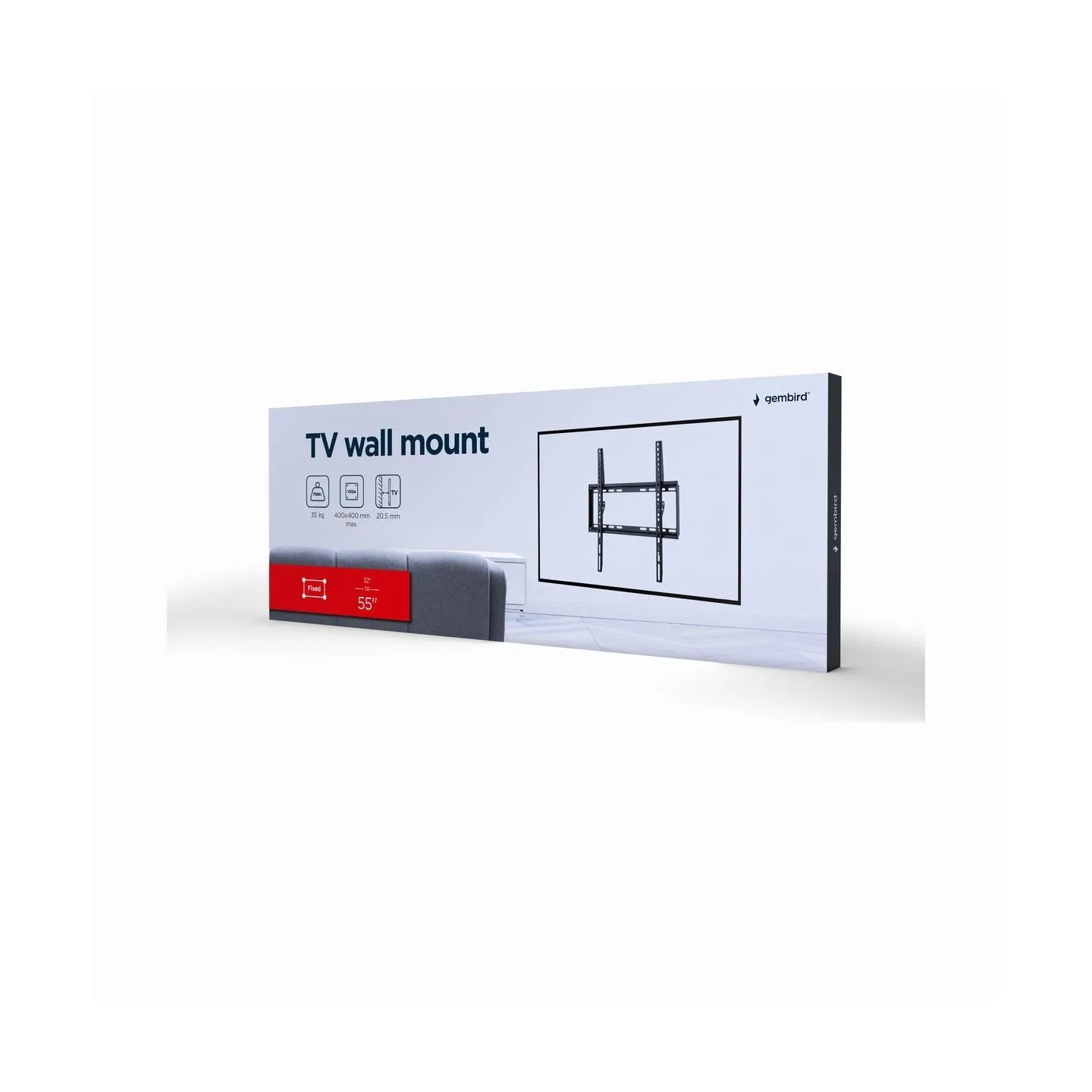 Gembird | Wall mount | WM-55F-04 | Fixed | 32-55 " | Black