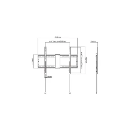 Gembird | Wall mount | WM-80F-01 | Fixed | 37-80 " | Maximum weight (capacity) 70 kg | Black