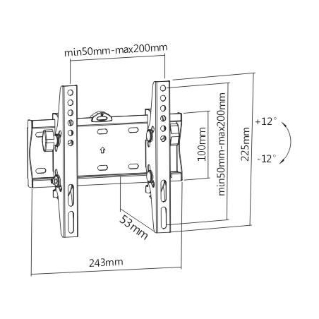 Gembird | Wall mount | WM-42T-02 | Tilt | 23-42 " | Black