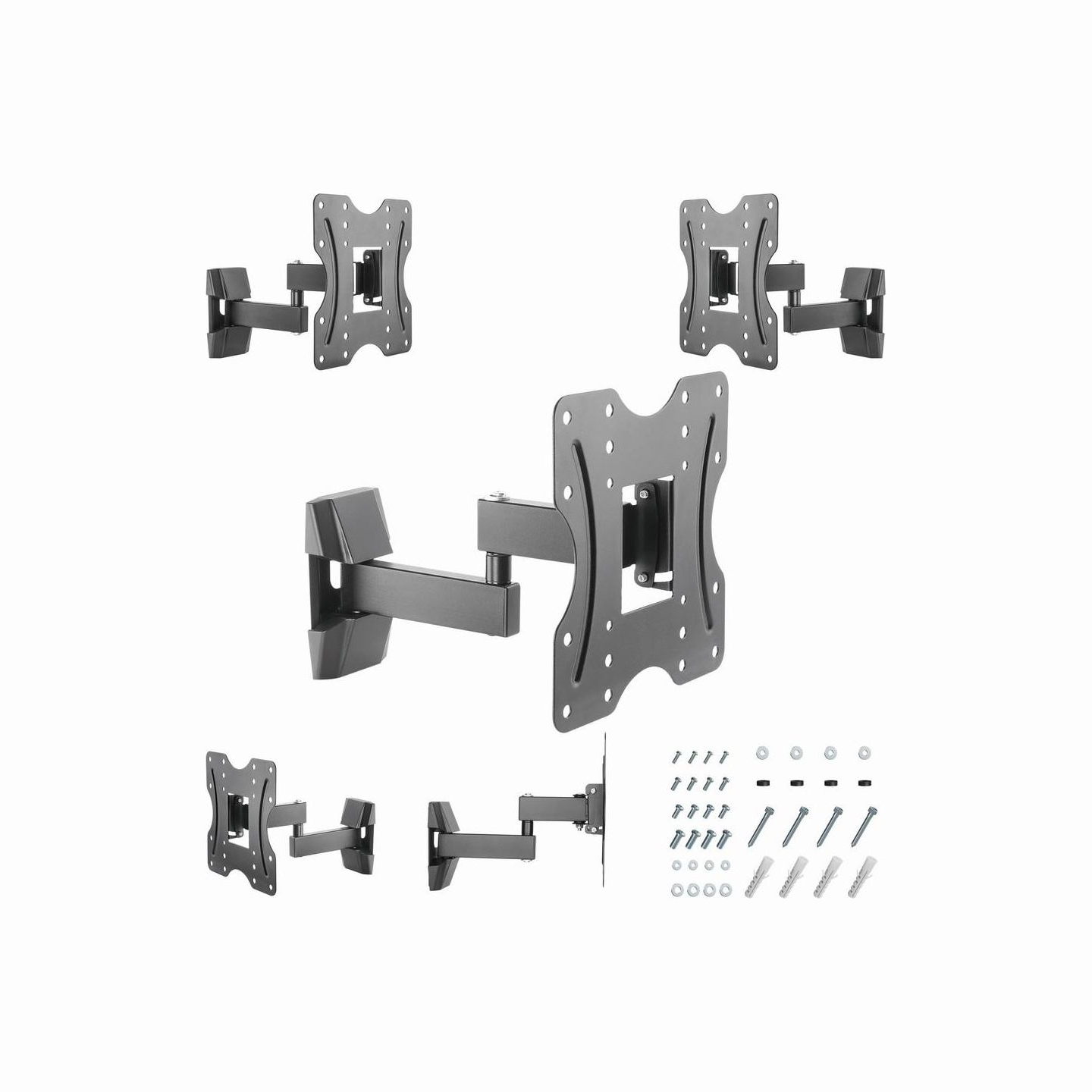 Gembird | Wall mount | WM-42ST-01 | Tilt, Swivel | 23-42 " | Black