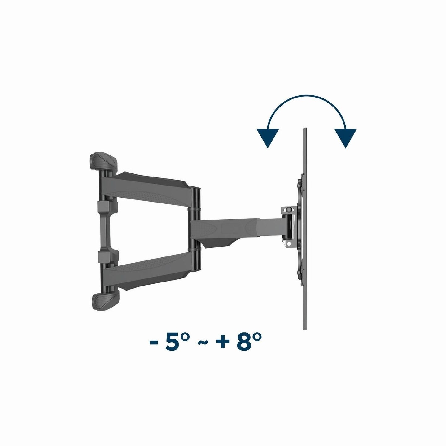 Gembird | Wall mount | WM-75ST-01 | Tilt, swivel, rotate | 32-75 " | Maximum weight (capacity) 45.5 kg | Black