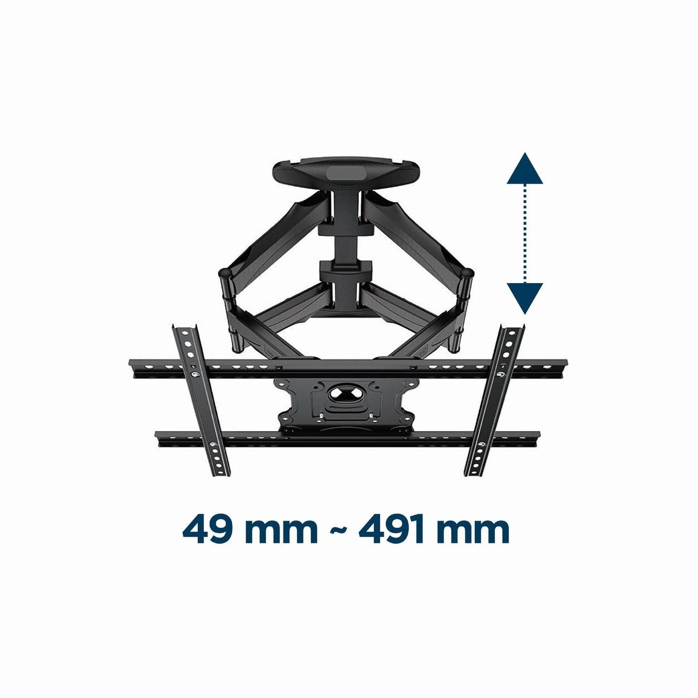 Gembird | Wall mount | WM-75ST-01 | Tilt, swivel, rotate | 32-75 " | Maximum weight (capacity) 45.5 kg | Black