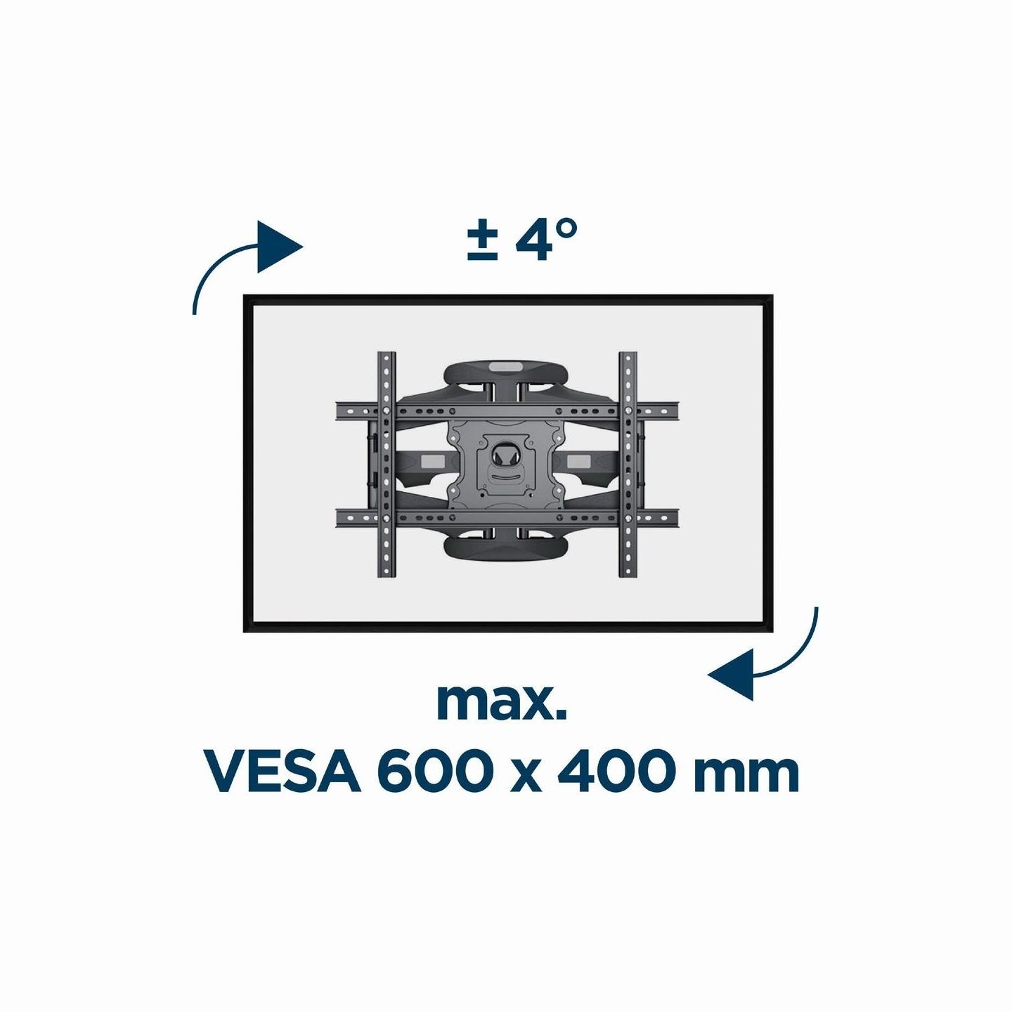 Gembird | Wall mount | WM-75ST-01 | Tilt, swivel, rotate | 32-75 " | Maximum weight (capacity) 45.5 kg | Black