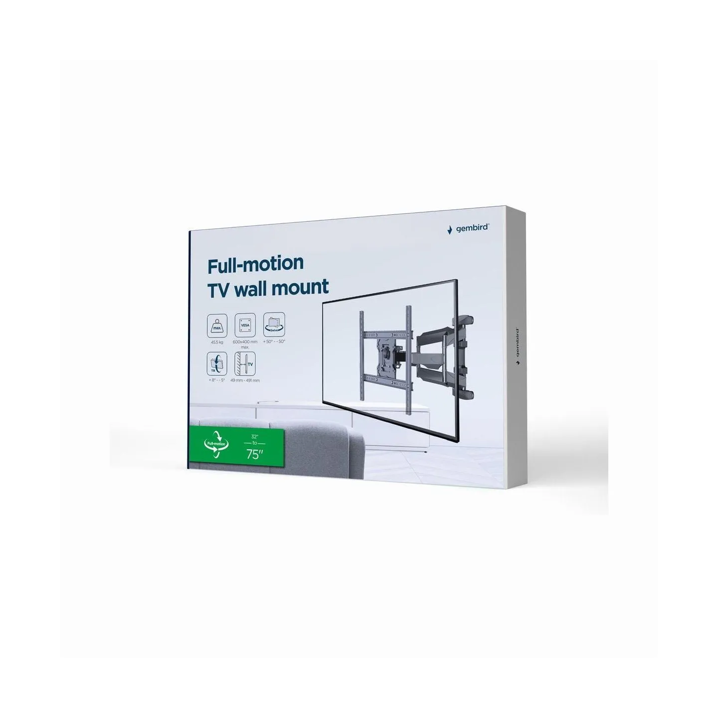 Gembird TV SET ACC WALL MOUNT 32-75"/WM-75ST-01 GEMBIRD