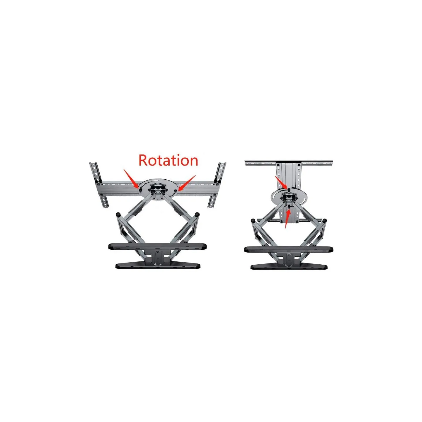 Gembird | Wall mount | WM-80STR-01 | Tilt, swivel, rotate | 40-80 " | Maximum weight (capacity) 50 kg | Black