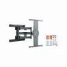 Gembird | Wall mount | WM-80STR-01 | Tilt, swivel, rotate | 40-80 " | Maximum weight (capacity) 50 kg | Black