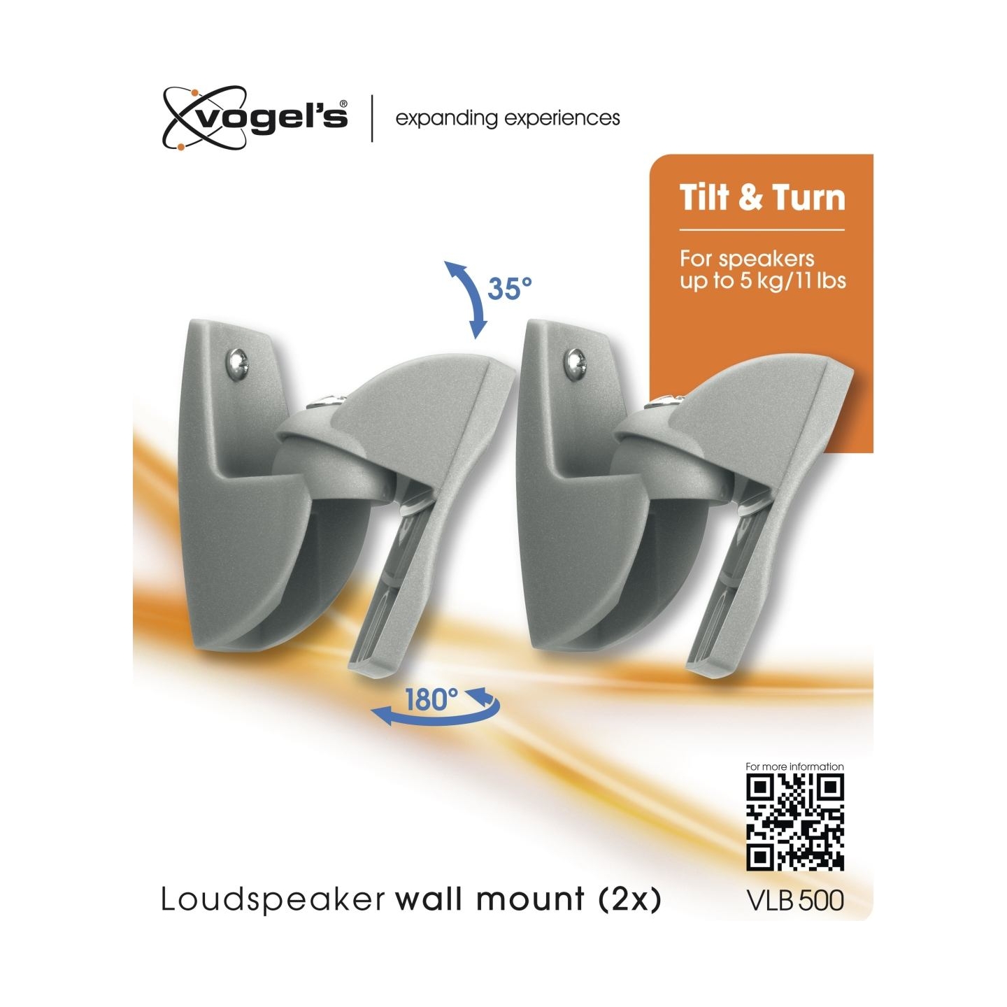 Vogels | Loundspeaker Mount | VLB500 | Turn, Tilt | Maximum weight (capacity) 5 kg | Silver