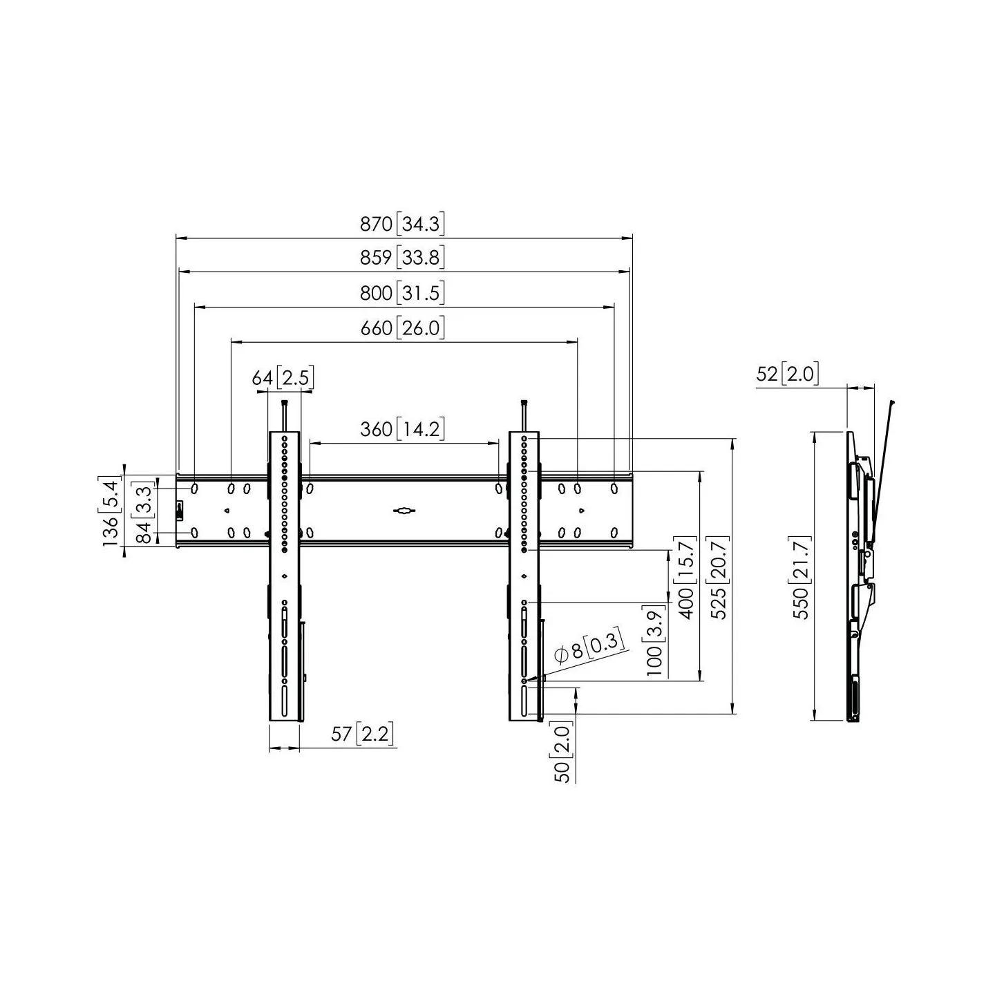 Vogels | Wall mount | PFW 6810 | Hold | 55-80 " | Maximum weight (capacity) 75 kg | Black